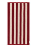 Serviette de plage Rayures Riviera 90x170 | Rouge Grenat / Crème