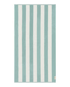Serviette de plage Rayures Riviera 90x170 | Vert d'eau / Crème