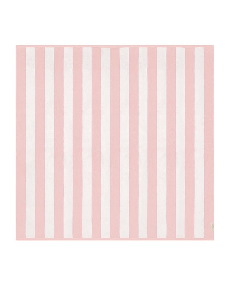 Serviette de plage Rayures Riviera XXL | Rose Nymphe / Crème