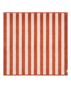 Serviette de plage Rayures Riviera XXL | Rouille / Crème