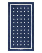 Serviette de plage Square | Bleu Océan / Crème