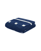 Serviette de plage Square | Bleu Océan / Crème