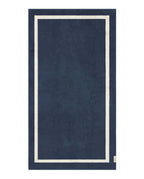 Serviette de plage Unie 90x170 | Bleu Océan / Crème
