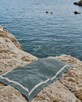 Plain Beach Towel 90x170 | Grey / Cream