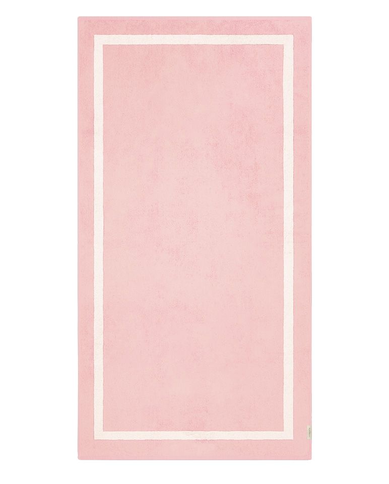 Serviette de plage Unie 90x170 | Rose Nymphe / Crème