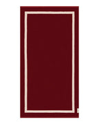 Serviette de plage Unie 90x170 | Rouge Grenat / Crème