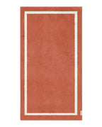 Serviette de plage Unie 90x170 | Rouille / Crème