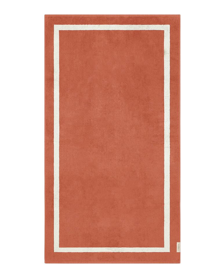Serviette de plage Unie 90x170 | Rouille / Crème