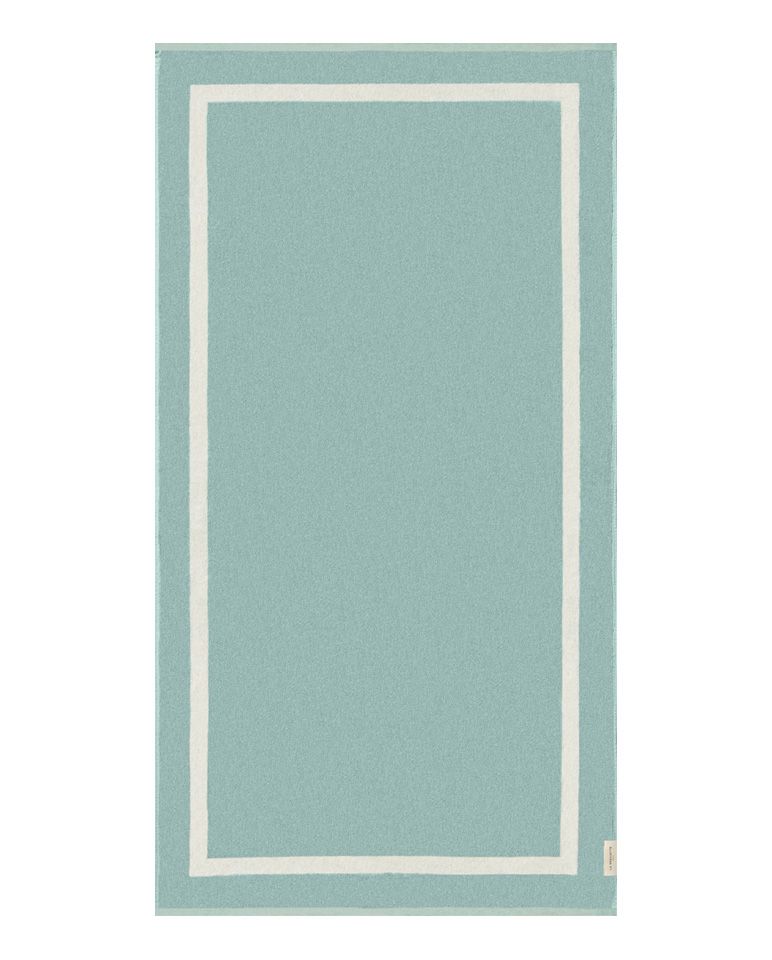 Plain Beach Towel 90x170 | Seafoam Green / Cream