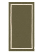 Serviette de plage Unie 90x170 | Vert Olive / Crème