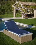 Serviette de plage Unie 90x200 | Bleu Océan / Crème