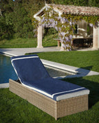 Serviette de plage Unie 90x200 | Bleu Océan / Crème