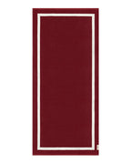 Serviette de plage Unie 90x200 | Rouge Grenat / Crème