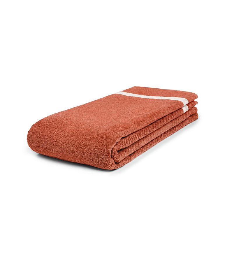 Serviette de plage Unie 90x200 | Rouille / Crème