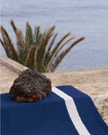 Serviette de plage Unie XXL 170x170 | Bleu Océan / Crème