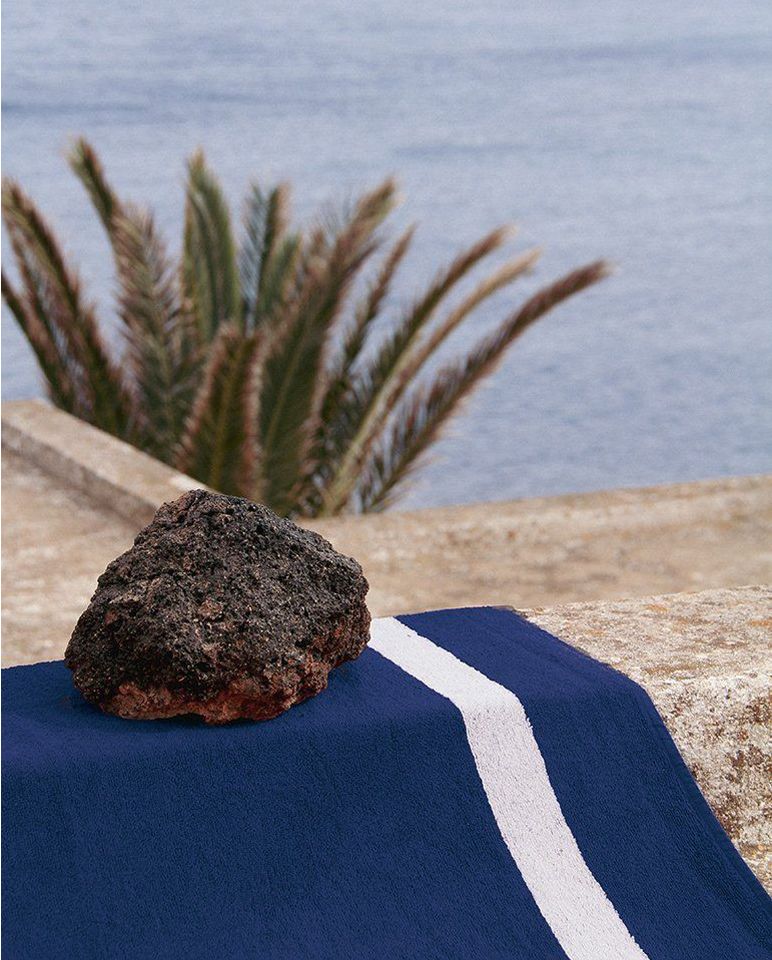 Serviette de plage Unie XXL 170x170 | Bleu Océan / Crème