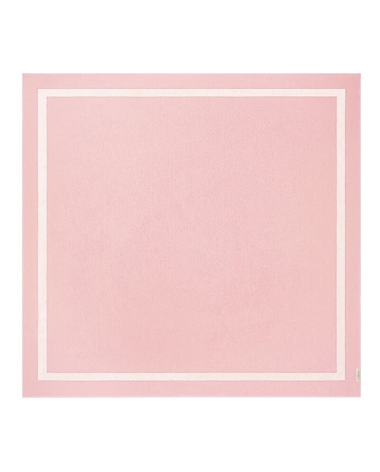 Serviette de plage Unie XXL 170x170 | Rose Nymphe / Crème
