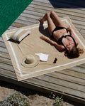 Serviette de plage Unie XXL 170x170 | Sable / Crème