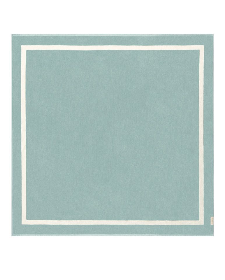 XXL Solid Beach Towel 170x170 | Seafoam Green / Cream