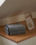Serviette de toilette | Gris Liseré Noir