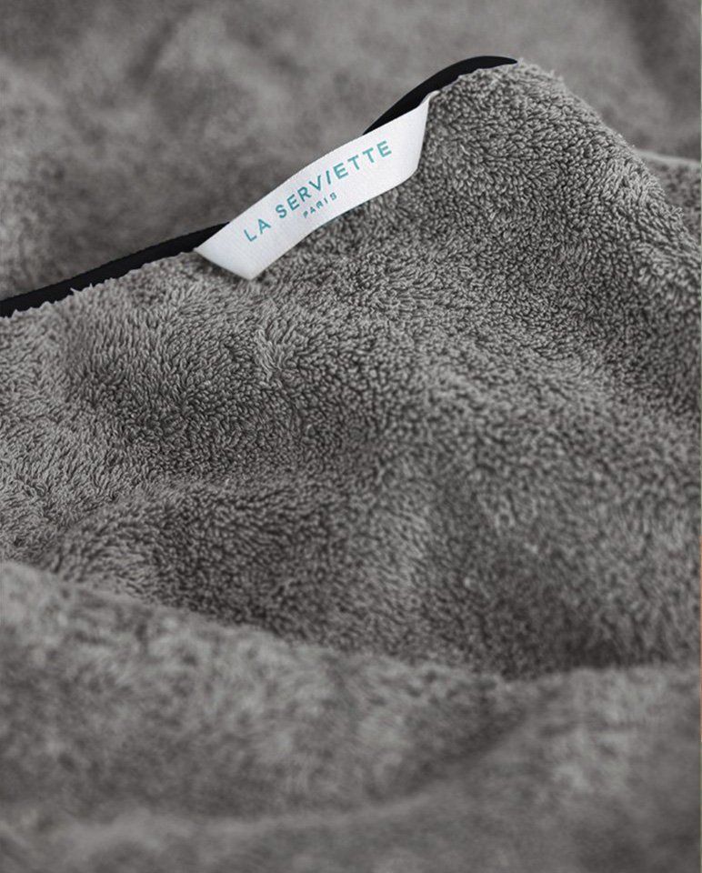 Serviette de toilette | Gris Liseré Noir