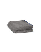 Serviette de toilette | Gris Liseré Bleu Cobalt