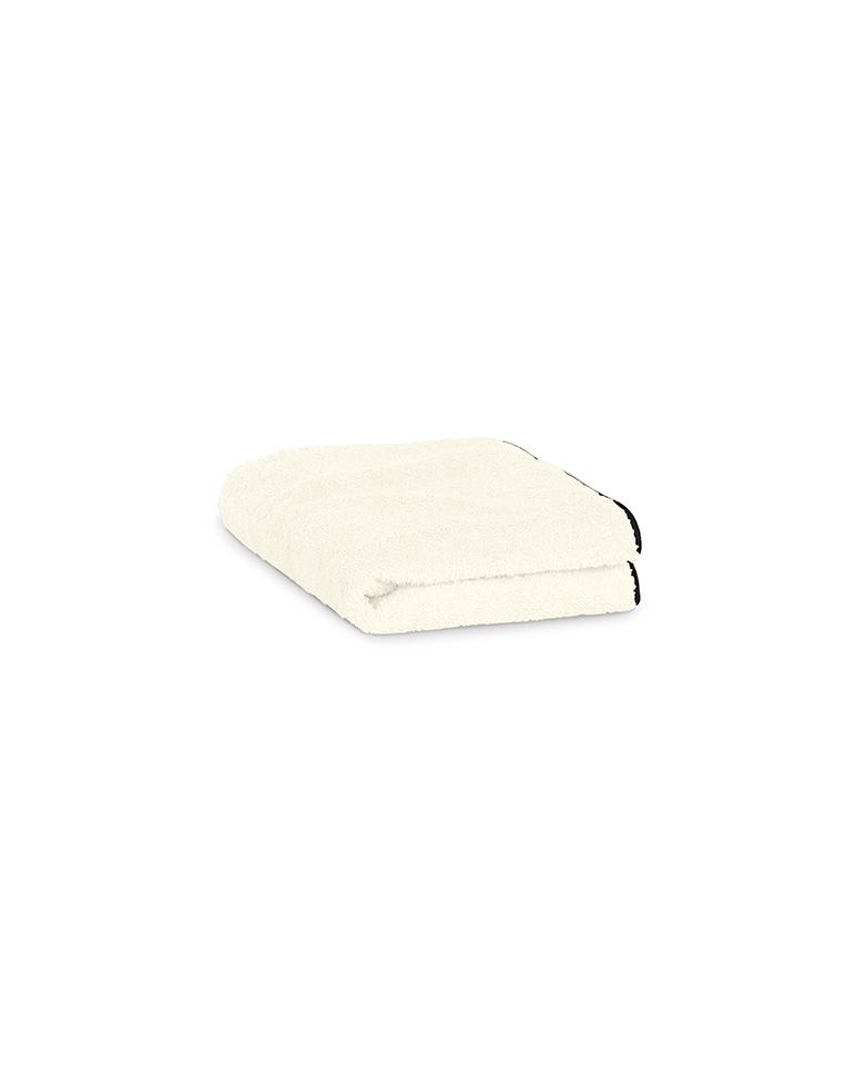 Serviette de toilette | Ivoire Liseré Noir