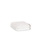 Serviette de toilette | Blanc Liseré Brun Auburn
