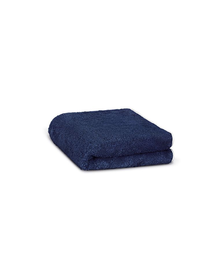 Serviette de toilette | Bleu Nuit Liseré Blanc