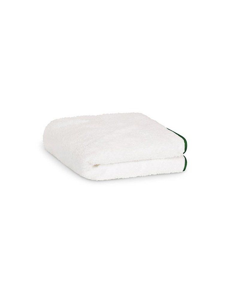 Serviette de toilette | Blanc Liseré Vert Anglais