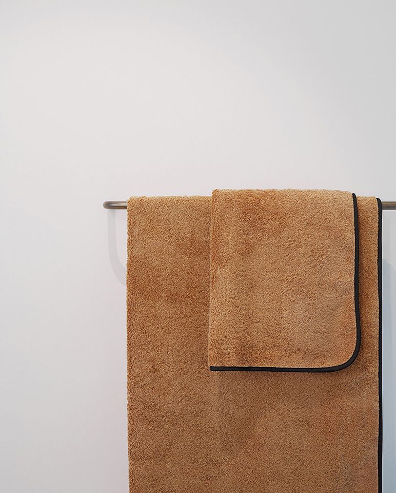 Serviette de toilette | Macchiato Liseré Noir