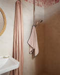 Serviette de toilette | Rose Poudré Liseré Noir