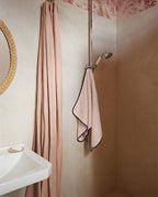 Serviette de toilette | Rose Poudré Liseré Noir