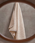Serviette de toilette | Sable Liseré Blanc
