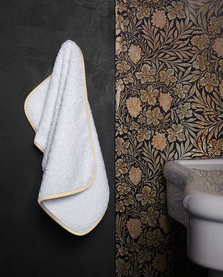 Serviette de toilette | Blanc Liseré Vanille