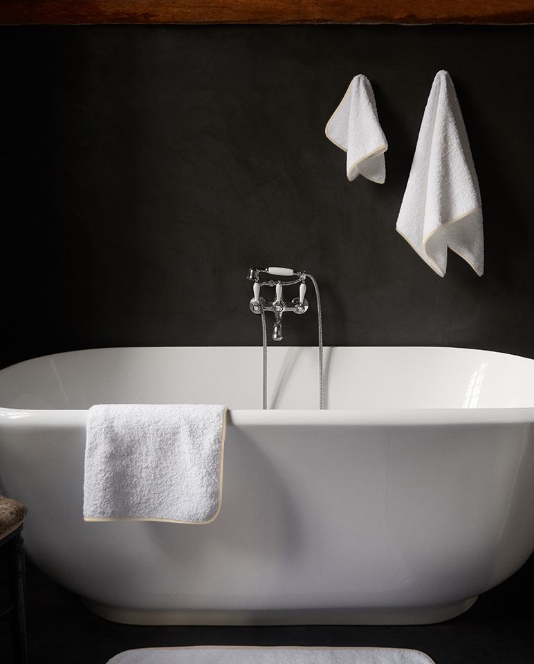 Serviette de toilette | Blanc Liseré Vanille