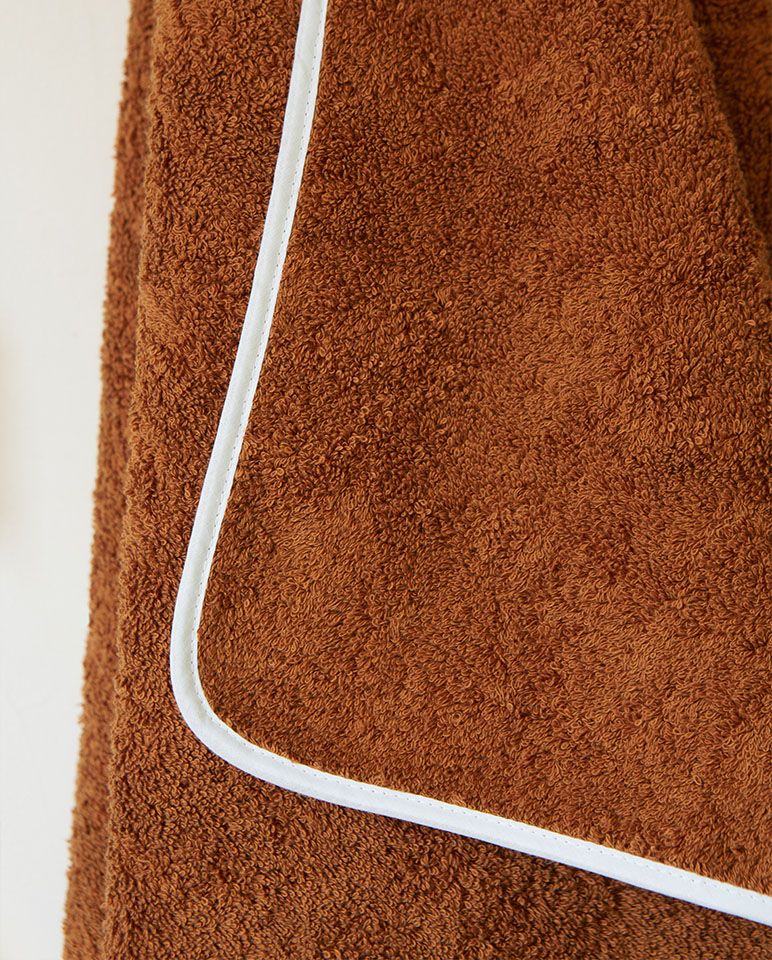 Serviette de toilette | Caramel Liseré Blanc