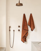 Serviette de toilette | Caramel Liseré Noir