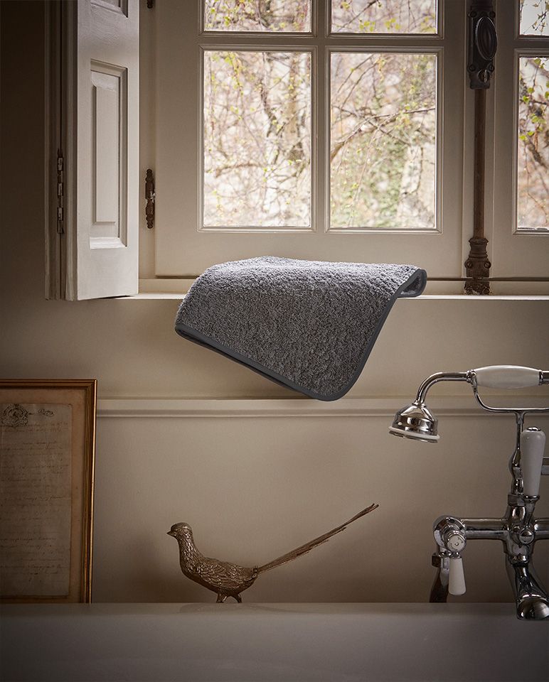 Serviette de toilette | Gris Liseré Gris Orage