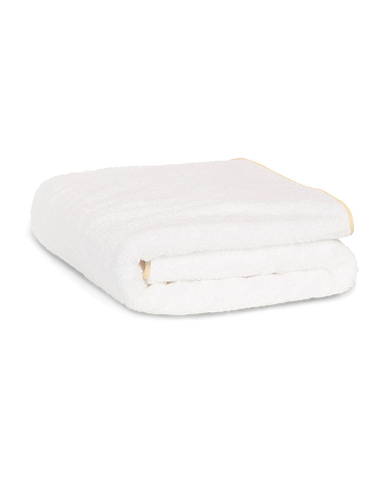 Serviette de bain | Blanc Liseré Vanille