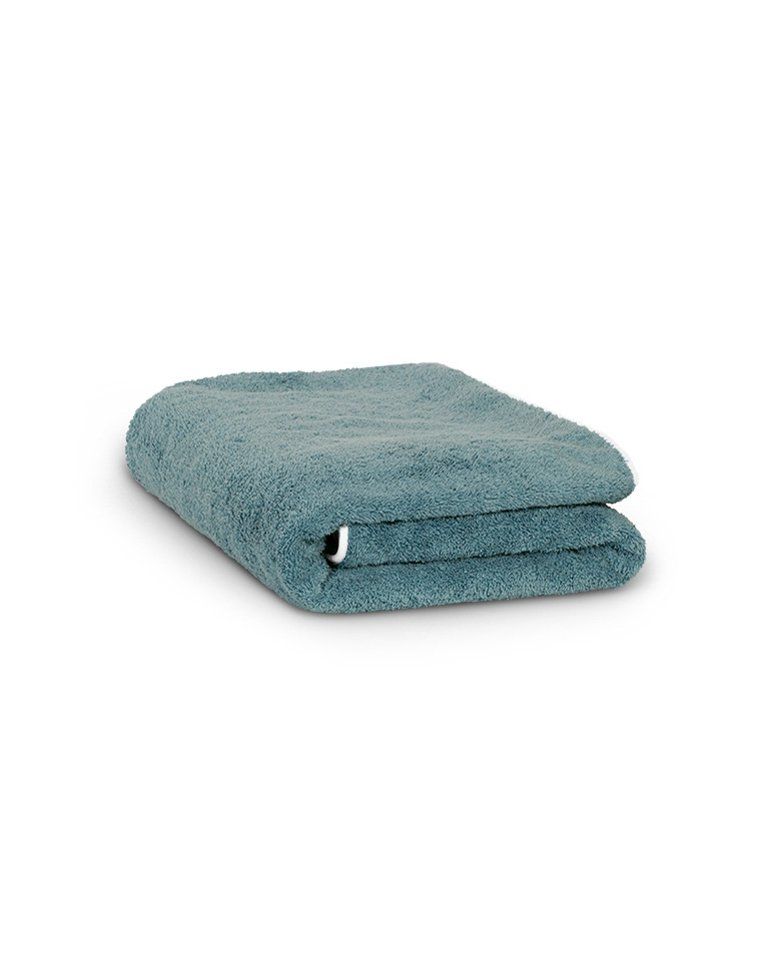 Serviette de bain | Bleu Chardin Liseré Blanc