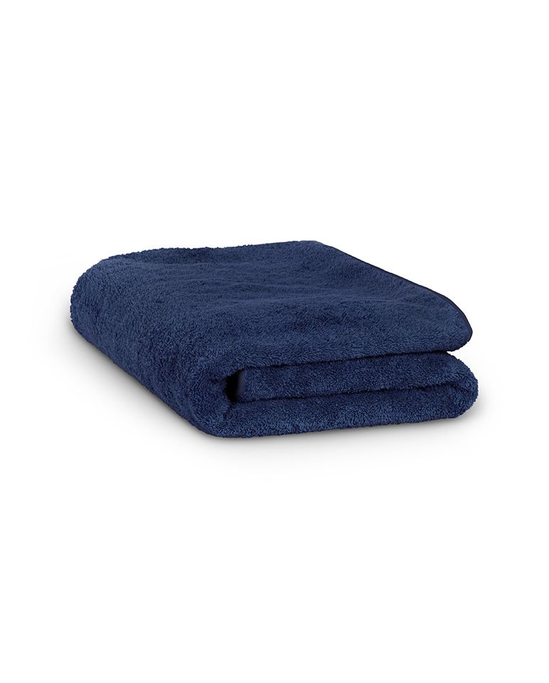 Serviette de bain | Bleu Nuit Liseré Bleu
