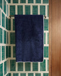 Serviette de bain | Bleu Nuit Liseré Blanc