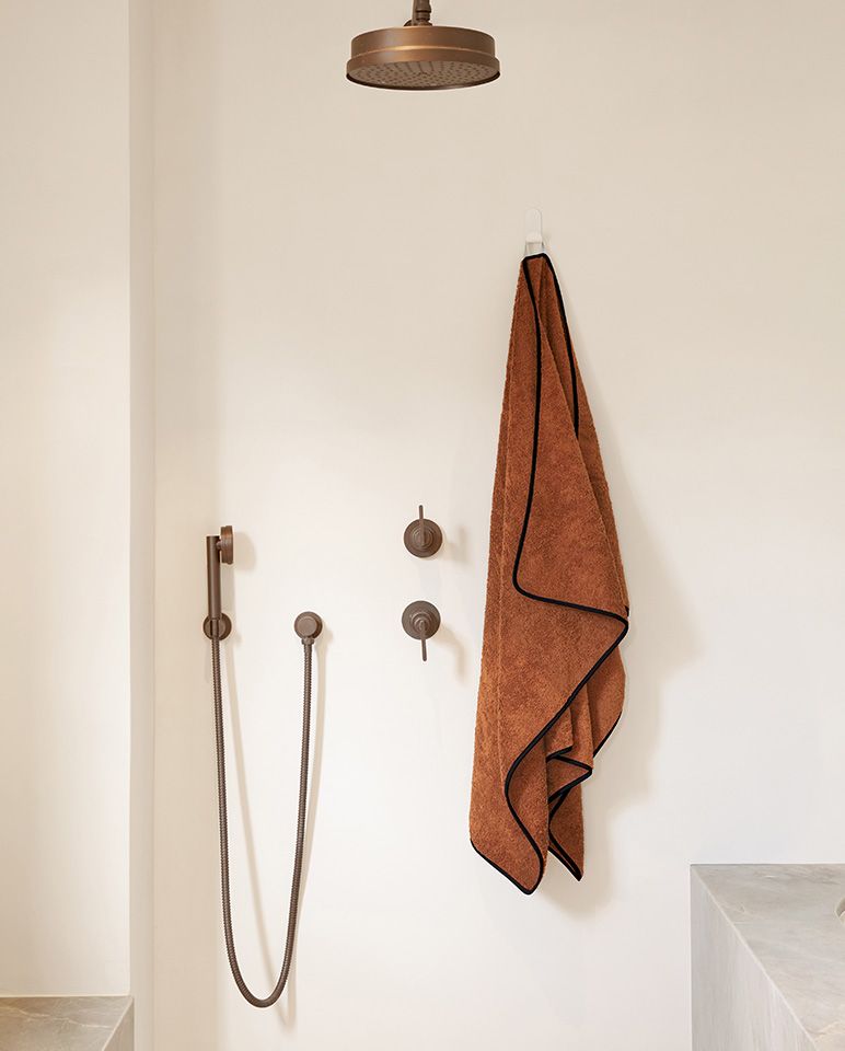 Serviette de bain | Caramel Liseré Noir
