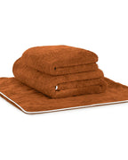 Bath Towel | Caramel with White Border