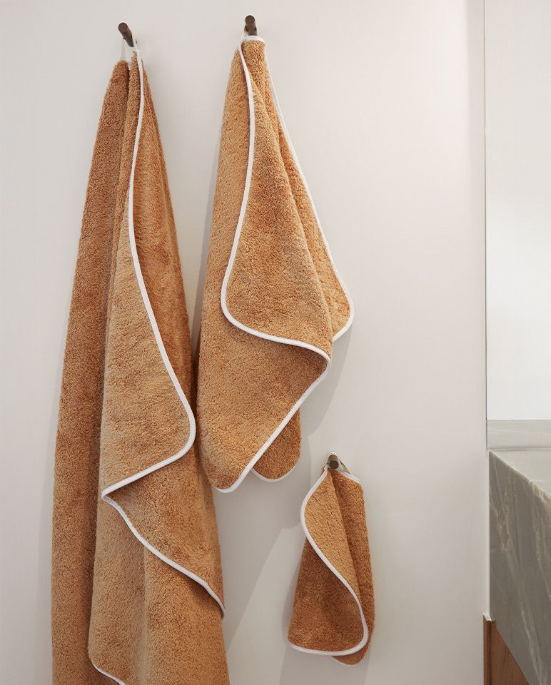 Serviette de bain | Macchiato Liseré Blanc