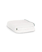 Bath Towel | White with English Green Trim