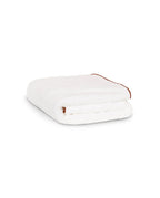 Serviette de bain | Blanc Liseré Brun Auburn