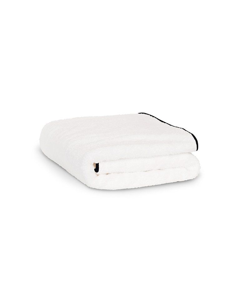 Serviette de bain | Blanc Liseré Noir