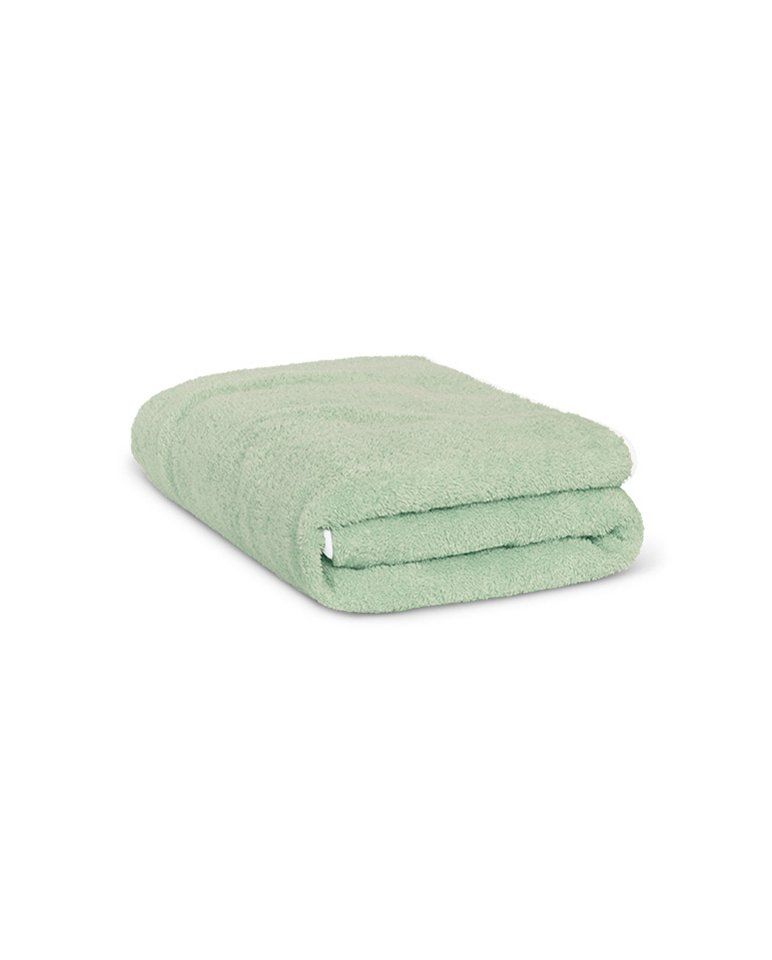 Bath Towel | Opal Green with White Border